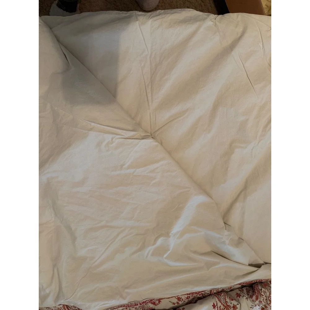 Pottery Barn‎ Organic Cotton Duvet Cover Red Paisley Full/Queen Bedroom Home